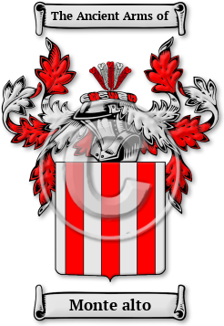 Monte alto Family Crest Download (jpg) Legacy Series - 150 DPI